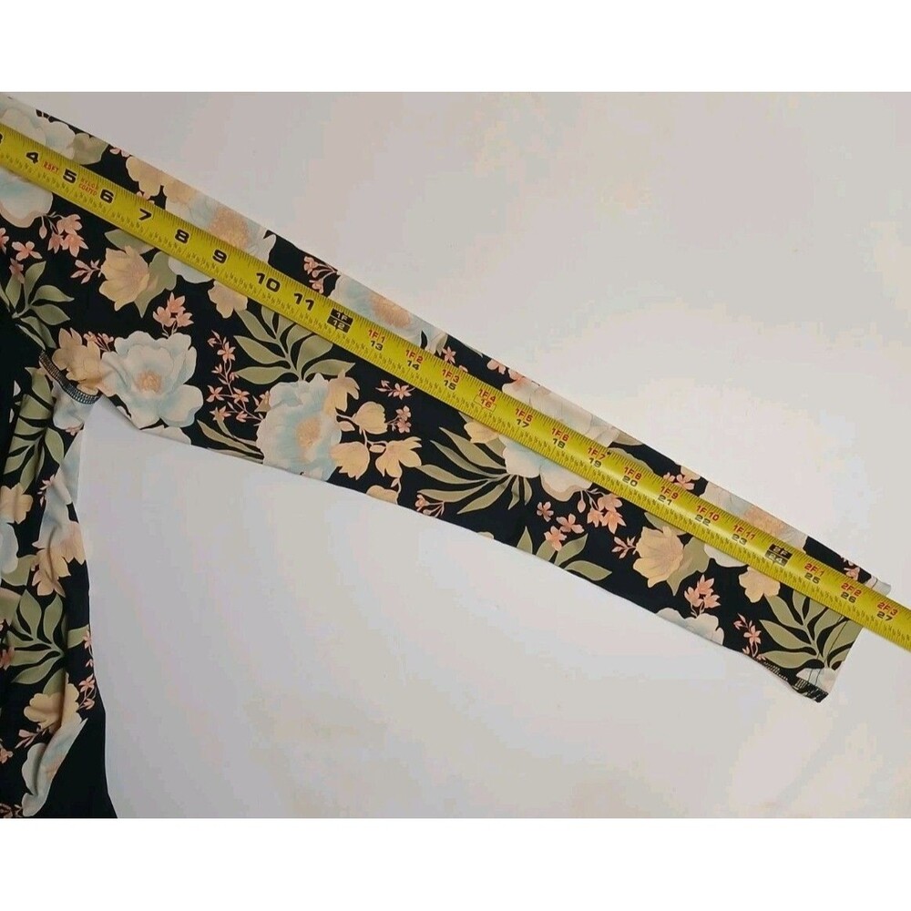 BILLABONG Swimsuit Sz M/L Zip Front Long Sleeve UV Protection Black/Tropical $99 - Picture 10 of 16